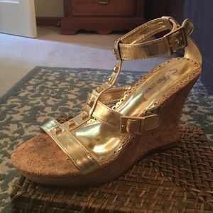 Gold Wedge sandals