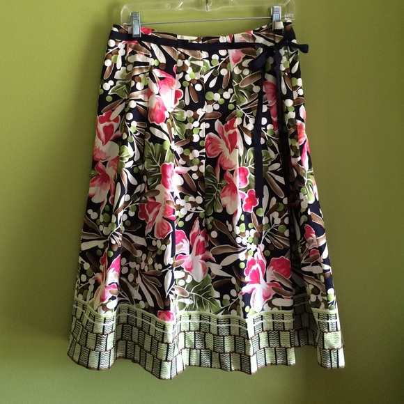 Talbots floral skirt