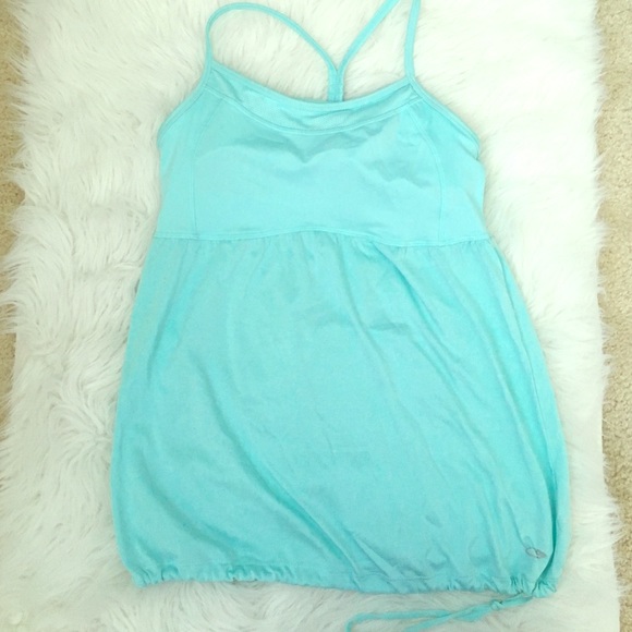 Aqua blue medium Yoga tank