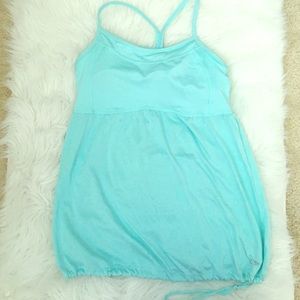 Aqua blue medium Yoga tank