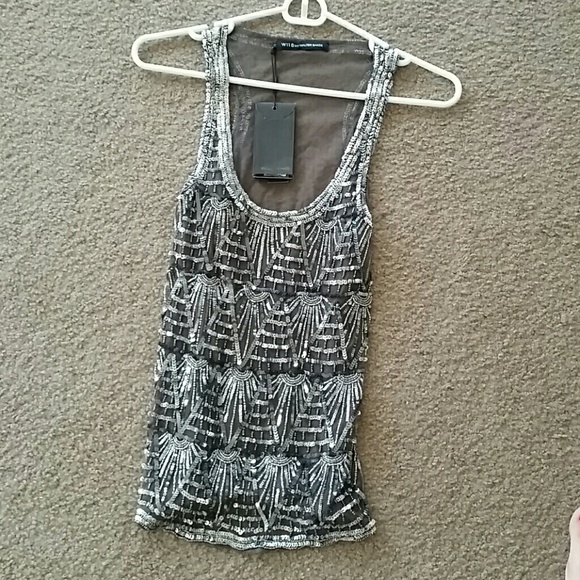 Sequined and beaded tank, NWT and additional beads - Picture 1 of 2