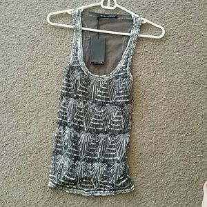 Sequined and beaded tank, NWT and additional beads