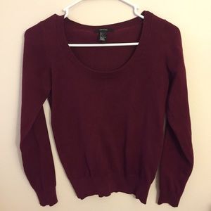 Forever 21 maroon long sleeved shirt