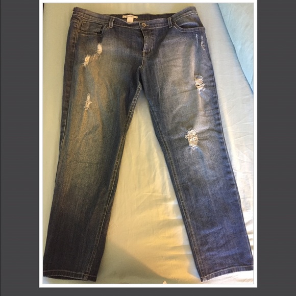 Distressed  jeans