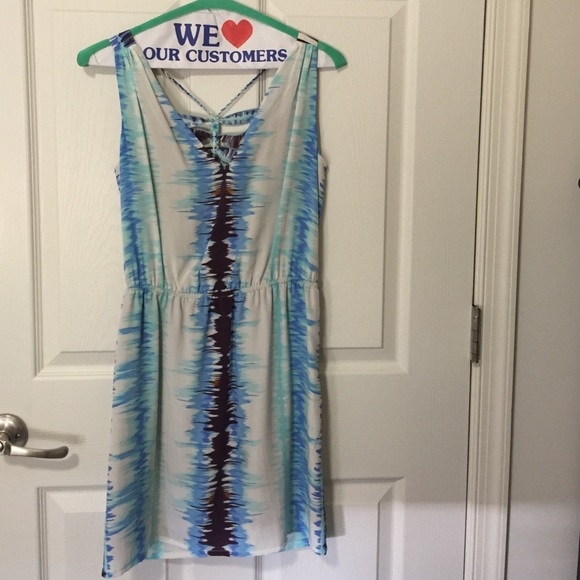 Dress with slightly open back.