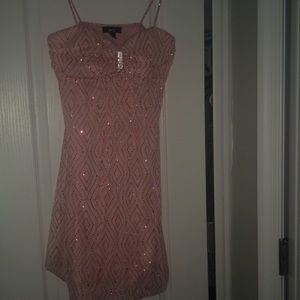Pink Glitter Formal Dress