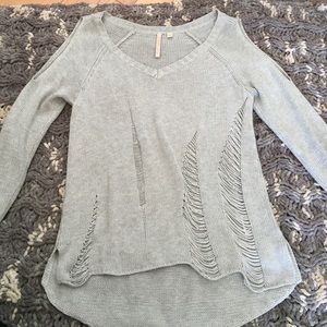 Guess distressed sweater with shoulder cut outs