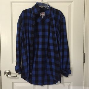 Blue and black Aritzia flannel