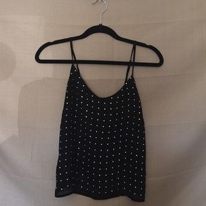 Black beaded tank top