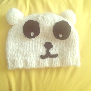Knitted Panda Hat