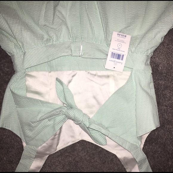 The Garrison Seersucker Dress Lauren James L Green - Picture 4 of 5