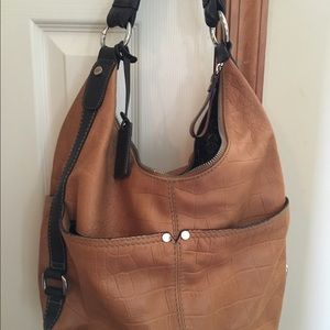Tignanello leather croco hobo bag