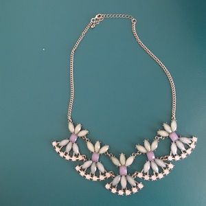 blue and purple statement necklace