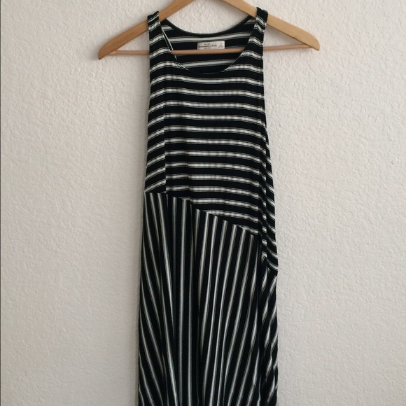 Abercrombie black and white striped dress