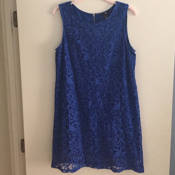 Blue lace dress / H&M, Size Medium