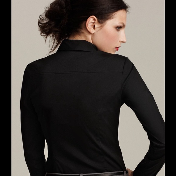 ๐ซSOLD๐ซTheory Larissa Black Button front shirt - Picture 2 of 4