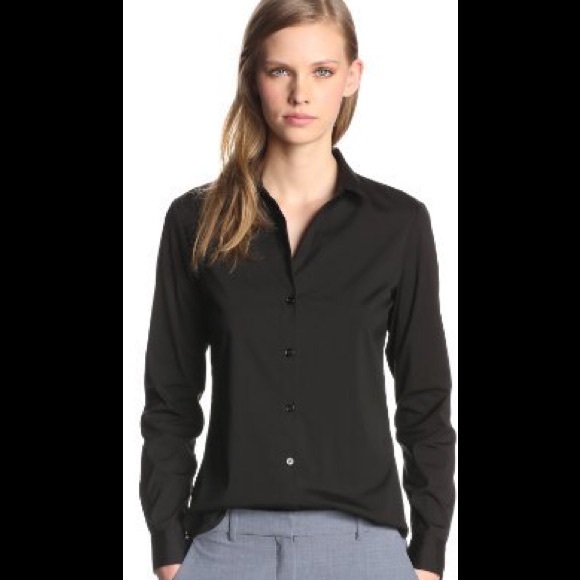 ๐ซSOLD๐ซTheory Larissa Black Button front shirt - Picture 4 of 4