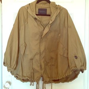 Canvas spring poncho jacket