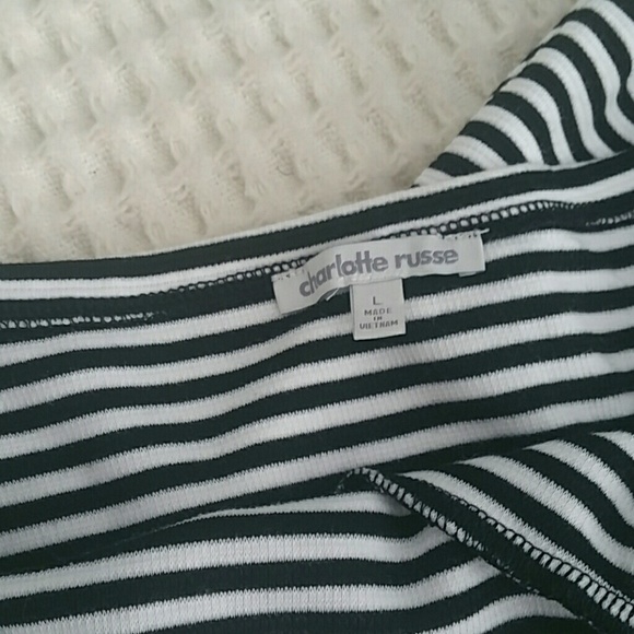 CHARLOTTE RUSSE STRIPPED STRAPLESS DRESS - Picture 2 of 3