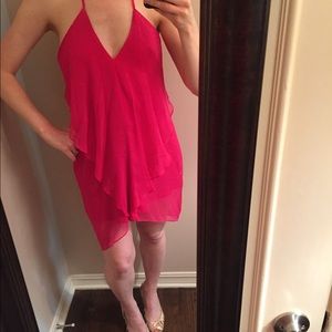 Hot pink cocktail dress