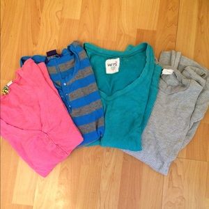 Long sleeve waffle shirt bundle