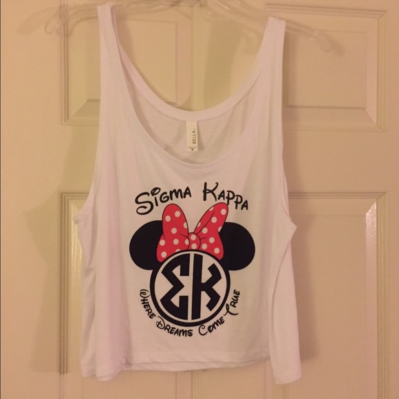 Sigma Kappa Minnie Mouse crop tank