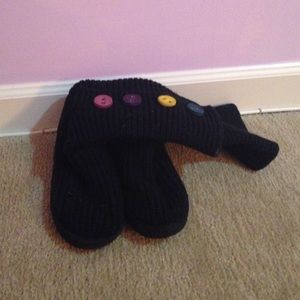 Black uggs with buttons
