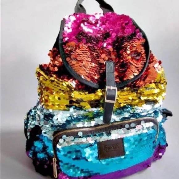 ❌SOLD❌Victorias Secret - Pink Sequin Rainbow