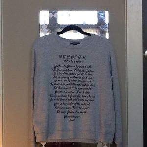 Grey Shakespeare sweatshirt