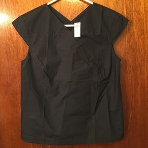 Kate Spade Saturday Blue Diamond Stitch Top S NWT