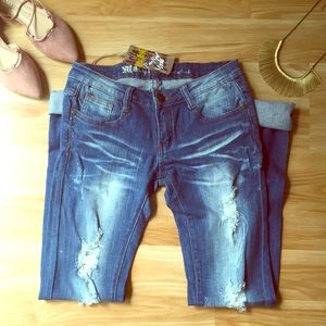 Machine Jeans Destroyed Skinny Jeans