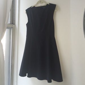 Navy boat neck dress