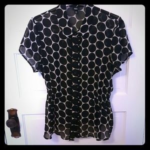 Translucent Polka Dot Blouse