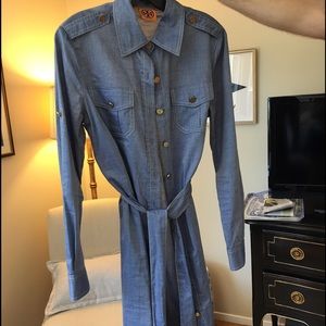 Tory Burch chambray shirt dress size 6