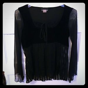 Fun velvet and mesh top!