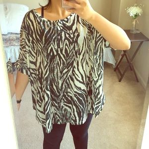 H&M Zebra print top