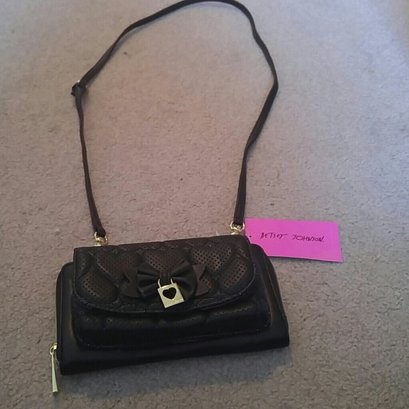 NWT Black over the shoulder wallet