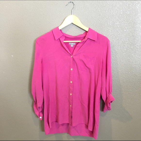 Pink j-jill button up shirt - Picture 1 of 3