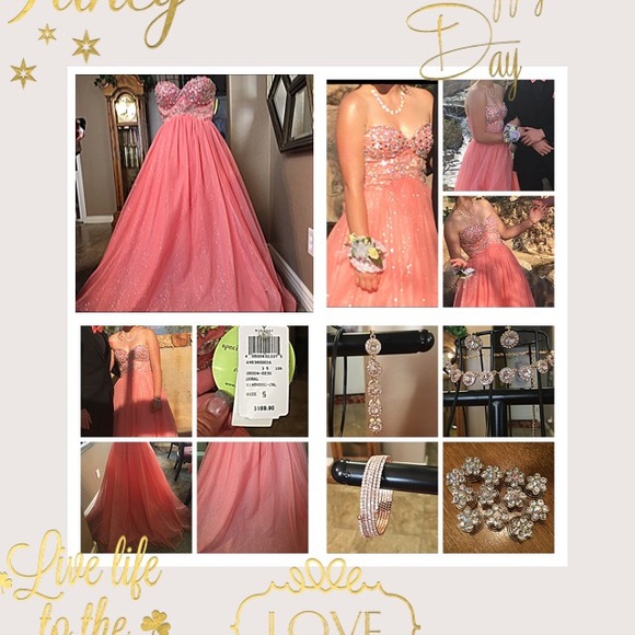 Sold Prom Dress W/Jewelry - Picture 3 of 4