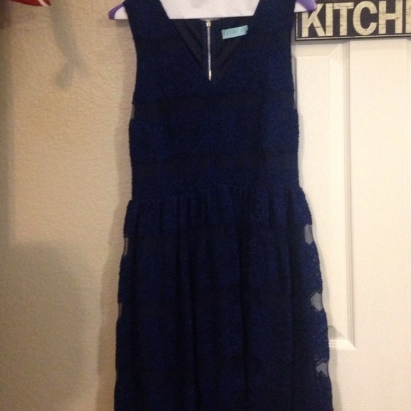 Navy blue lace dress