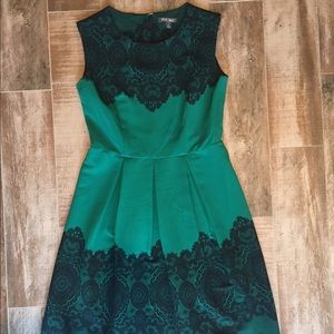 Green and Black Dress