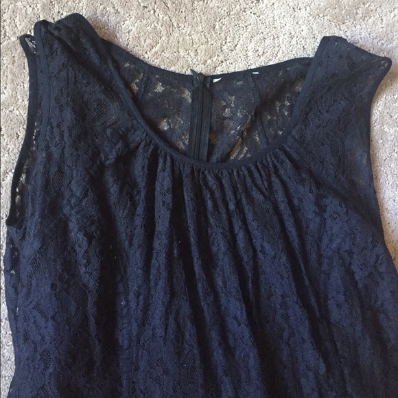 Black lace long dress