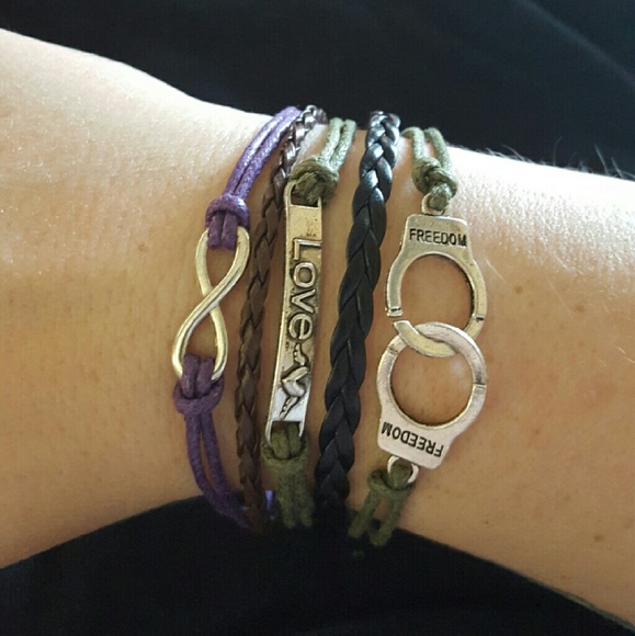 Freedom Love and Infinity Fashion Bracelet