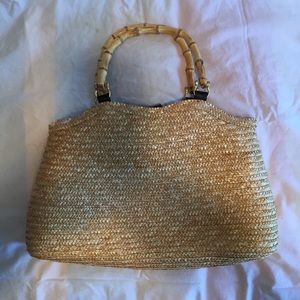 Fun for spring summer! Straw satchel handbag!
