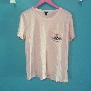 J. Crew "I'm Like So Over It" Pocket Tee