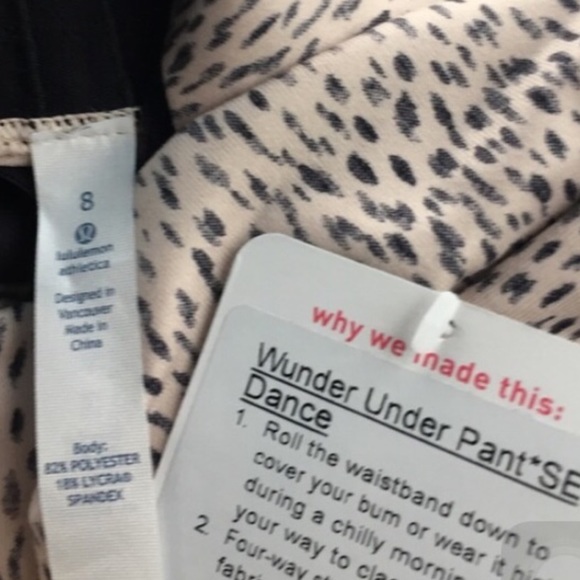 NWT lululemon winder under SE dance pants size 8 - Picture 4 of 4
