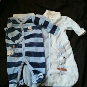 Kola Kids footed PJ'S, includes swaddle sleep sack