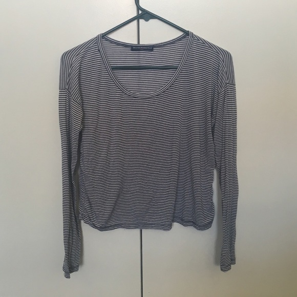 Brandy Melville Striped Long Sleeve Crop