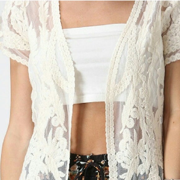 Crocheted Lace Boho Cardigans - Picture 3 of 3