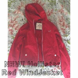 NEW! Hollister Red WindJacket